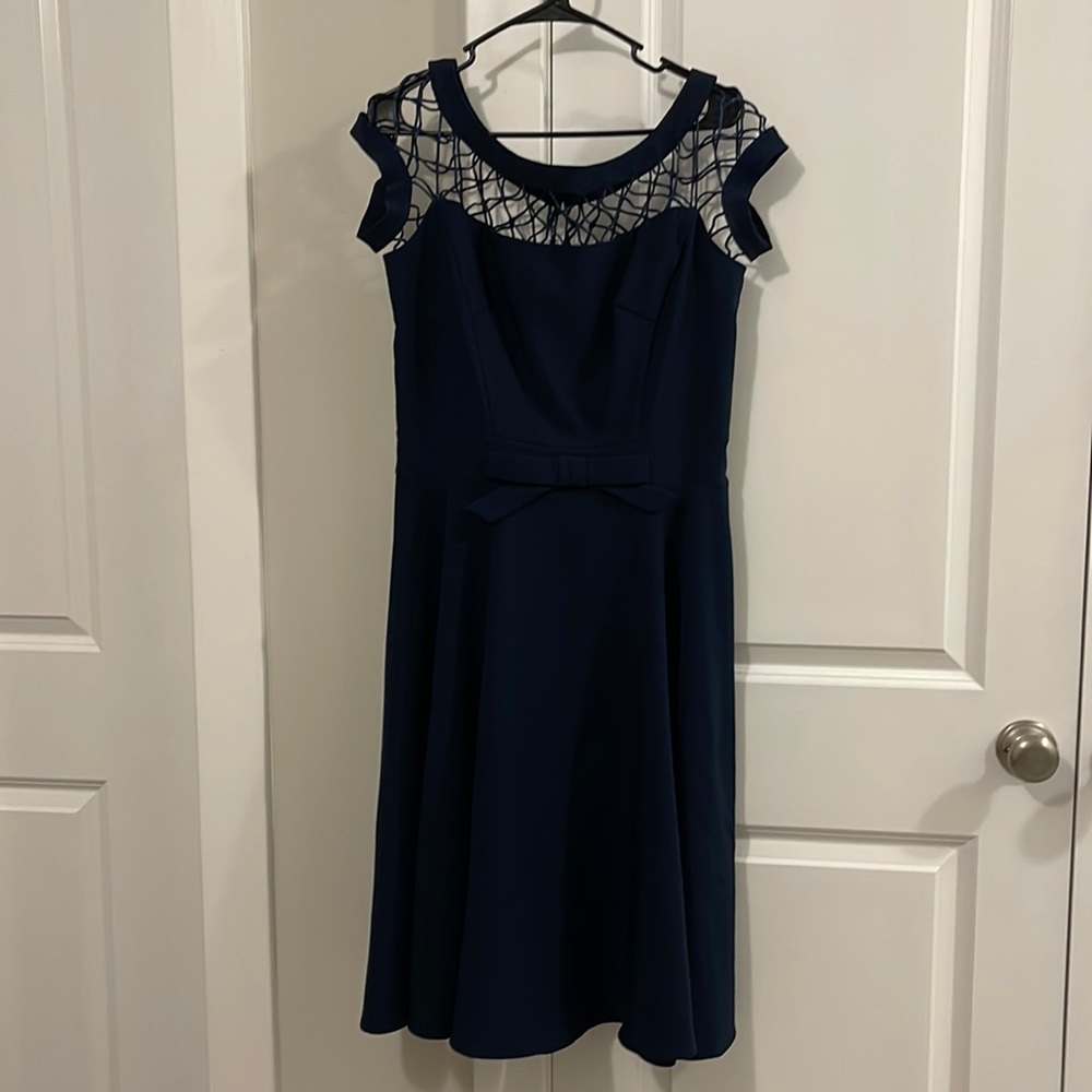 50s Style Navy Blue Dress